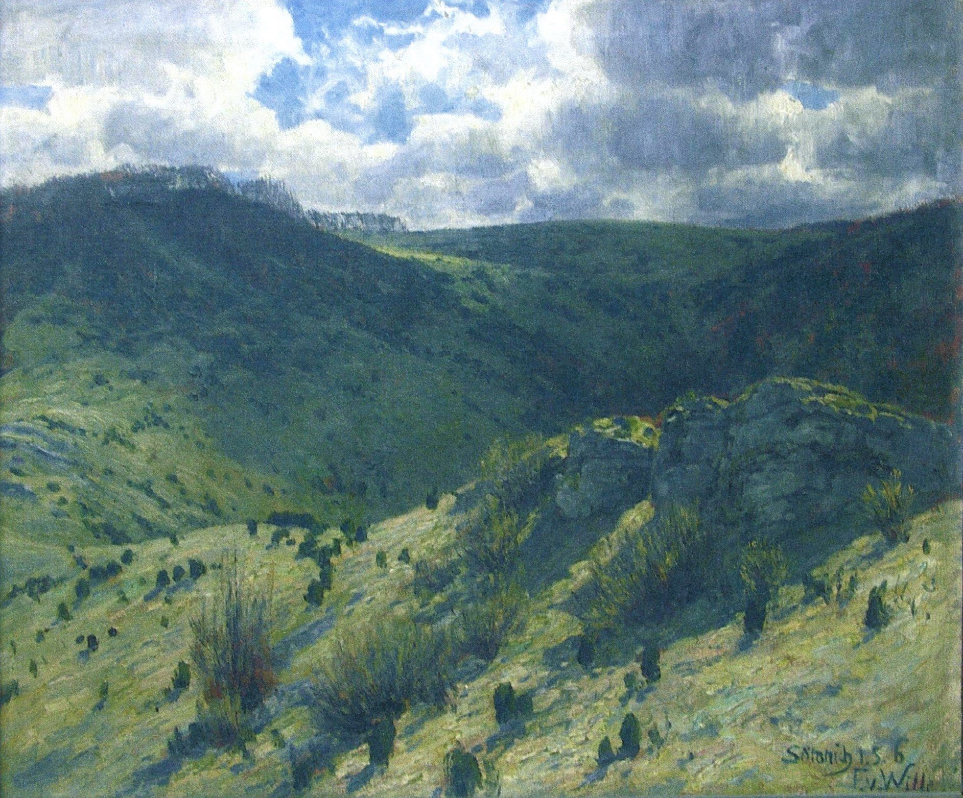 Fritz von Wille, Sötenich, Öl auf Leinwand, 52,5 x 62 cm, 1906
